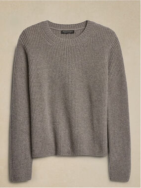 BANANA REPUBLIC LUCIA 100% CASHMERE RIBBED SWEATER